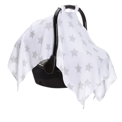 fillikid Parasol para silla portabebés blanco/estrellas