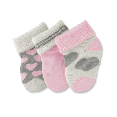 Sterntaler Girl s premières chaussettes 3-pack coeurs rose