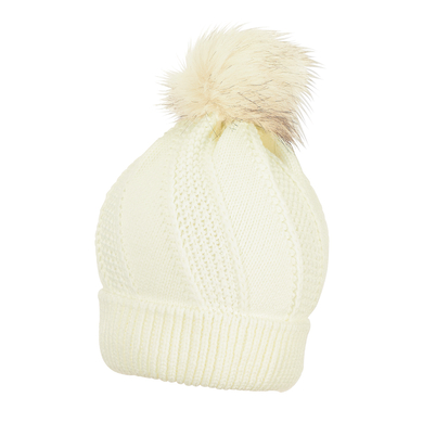 Sterntaler Bonnet tricoté motif tresse écru