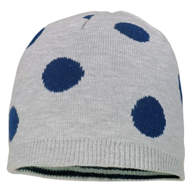 maximo Girl s reversible beanie dots gris claro-dcl.navy