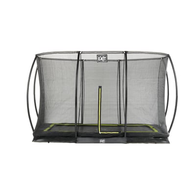 Image of EXIT floor trampolino silhouette rettangolare 244x366 cm con rete di sicurezza - schwa rz059