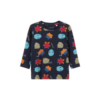 name it Girl s chemise à manches longues Olso saphir foncé