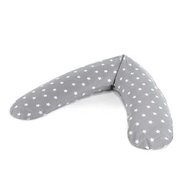 THERALINE Coussin d'allaitement Comfort gris, housse grandes étoiles