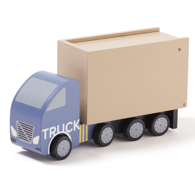 Kids Concept® Camion semi-remorque Aiden bleu bois