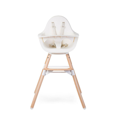 CHILDHOME Chaise haute enfant Evolu ONE.80° 2 en 1 bois naturel/blanc