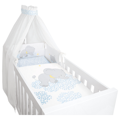 bebella vital Parure de lit enfant Lunafant bleu 4 pièces