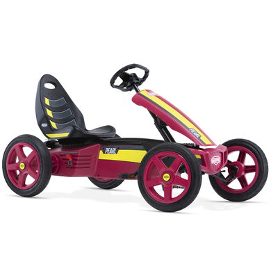 BERG Kart à pédales enfant Rally Pearl, rouge/jaune