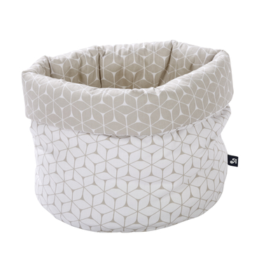 Alvi Cesta de almacenamiento redondo Rombo taupe