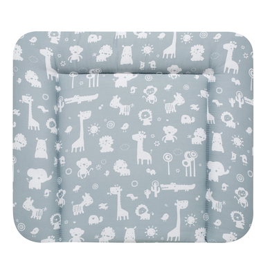 Alvi® Matelas à langer animaux zoo bleu poudré 69x69 cm