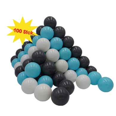 Levně sada hraček míč Knorr® Ø 6 cm - 100 kuliček krémová, šedá, světle modrá