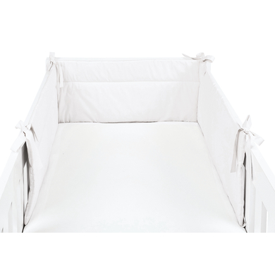 SONNE Tour de lit enfant uni 32x210 cm blanc