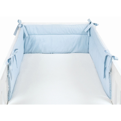 SONNE Tour de lit enfant uni bleu 32x210 cm