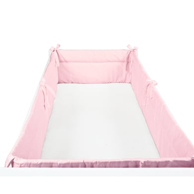 SONNE Tour de lit enfant uni 32x420 cm rose