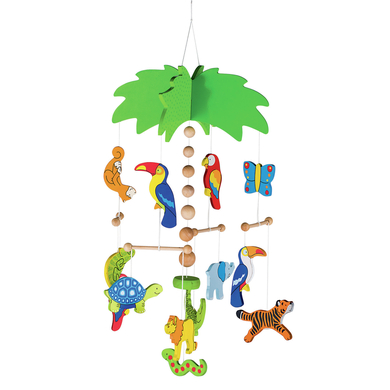 goki Móvil de madera Palmera