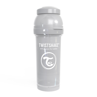 TWISTSHAKE Biberon anti-coliques 260 ml pastel gris