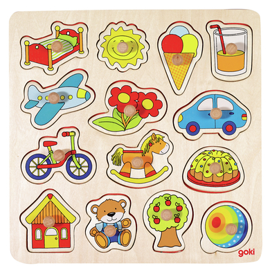 goki Puzzle caballo balancín, pelota,..., 14 piezas