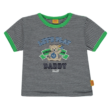 Image of Steiff Boys T-Shirt a righe, blu/bianco/verde