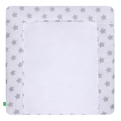 LULANDO Matelas à langer 2 housses étoiles blanc 76x76 cm