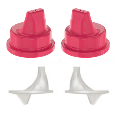 lifefactory Bouchon de biberon Sippy framboise lot de 2