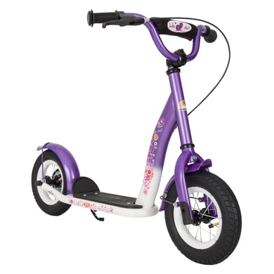 bikestar® Trottinette enfant 2 roues premium 10 pouces violet blanc diamant