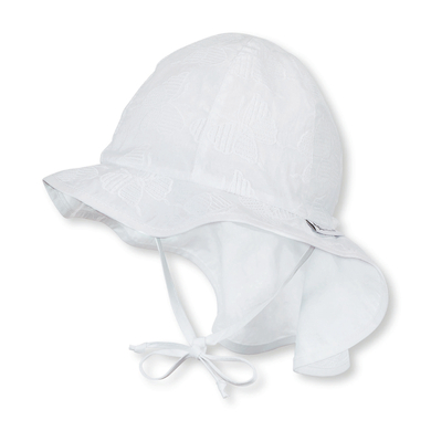 Sterntaler Chapeau enfant protège-cou anti-UV Jersey blanc