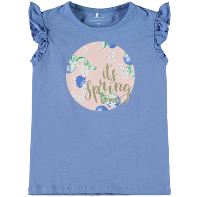 name it Girl Top Dedina Top Bonnet Bleu Dedina