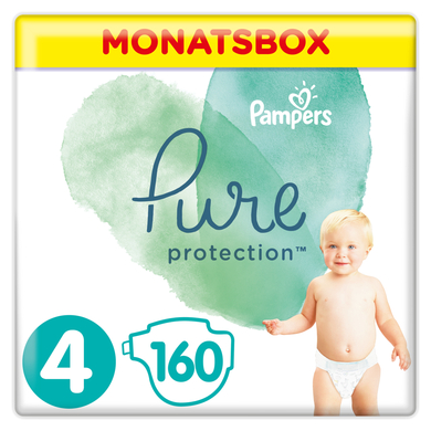 Pampers Pure Protection Windeln, Gr. 4, 9-14kg, Monatsbox (1 x 160 Windeln)