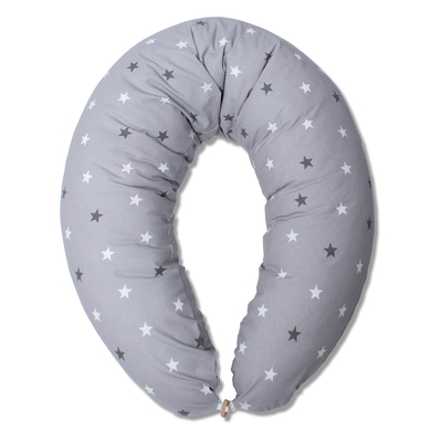 HOBEA Coussin d'allaitement étoiles gris blanc
