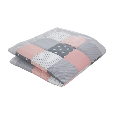 Levně Ullenboom deka a vložka do ohrádky 140X140 cm růžovo šedá