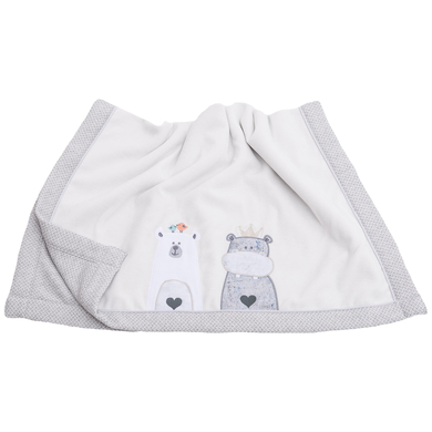 BeBes Collection Couverture bébé Odi & Bodi écru 75x100 cm