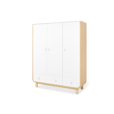 Pinolino Armoire enfant 3 portes Round bois blanc/naturel