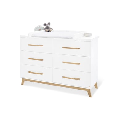 Pinolino Commode à langer Riva extra large blanc/frêne