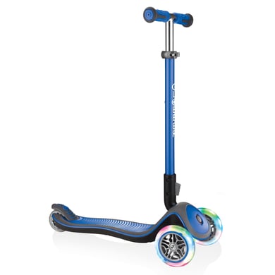 GLOBBER Patinete ELITE DELUXE LIGHTS con ruedas luminosas navy-azul