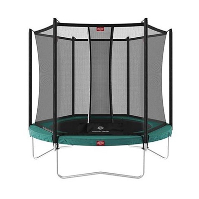 BERG Trampoline à pieds enfant Favorit Green 330, filet de sécurité Comfort