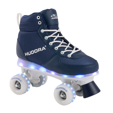 HUDORA® Patins à roulettes enfant Roller Skates Advanced LED navy
