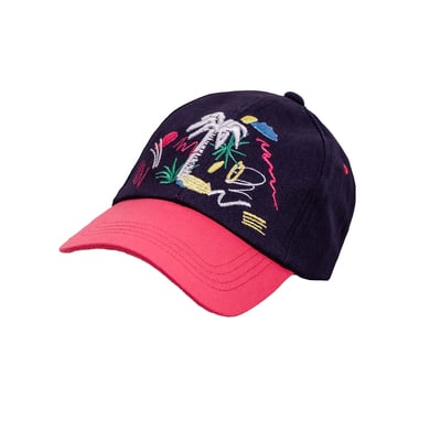 maximo Girl s Gorra palma motivo púrpura oscuro-begonia