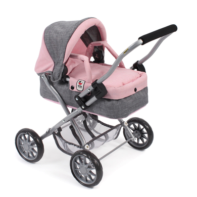 BAYER CHIC 2000 Poussette poupon mini SMARTY mélange gris/rose