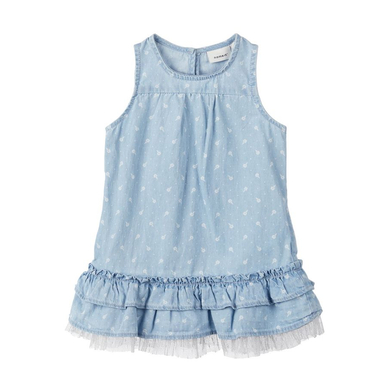 name it Girl s robe denim bleu clair