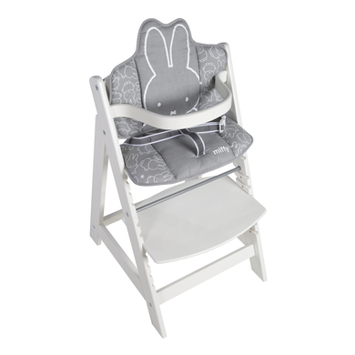roba Coussin réducteur pour chaise haute bébé lapin Miffy® 2 pièces gris