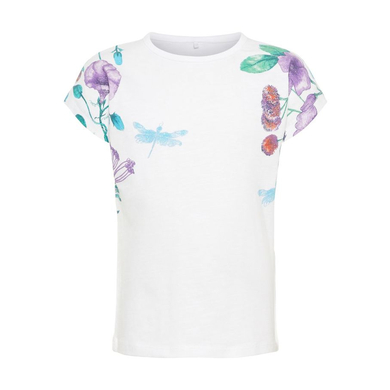 name it Girls T-Shirt Halisa, bianco brillante