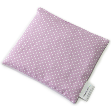 THERALINE Coussin chauffant noyaux de cerise pois rose 23x26 cm