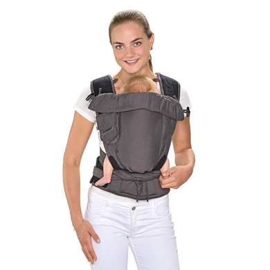 Hoppediz Porte-bébé Bondolino Plus Jacquard London gris/noir taille unique
