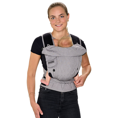 Hoppediz Porte-bébé Bondolino Plus Popeline mélange gris taille unique