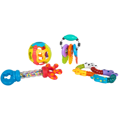 playgro Coffret cadeau anneau dentition hochet d'activités
