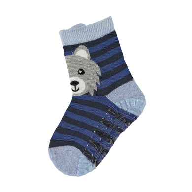 Sterntaler Chaussettes antidérapantes enfant Air loup bleu clair