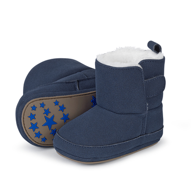 Sterntaler Bottes enfant nubuk peluche bleu marine