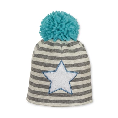 Image of Sterntaler Boys Beanie a righe, grigio/beige059