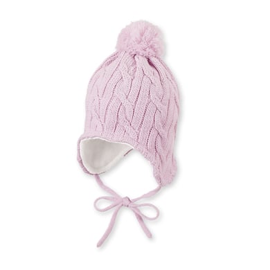 Sterntaler Gorro de punto motivo trenzado rosa