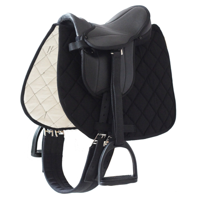 Helga Kreft Selle pour cheval enfant de jardin, noir