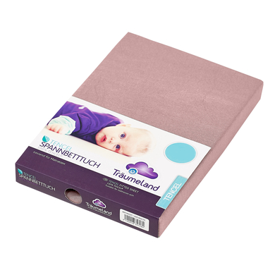 Träumeland Dra-på-lakan TENCEL® malve rose 40x90 cm